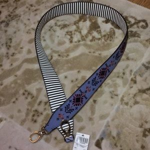 Brand new Henri Bendel embroidered guitar strap